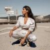 Alyssa wrap top Ecru