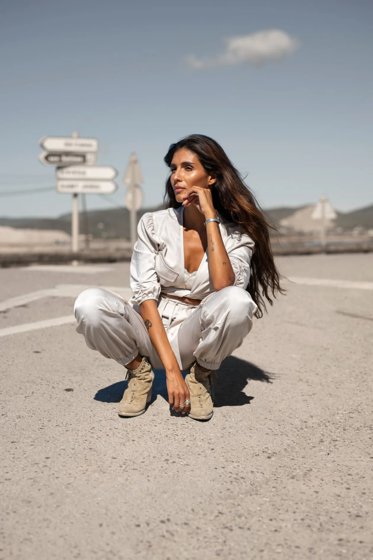 Alyssa wrap top Ecru
