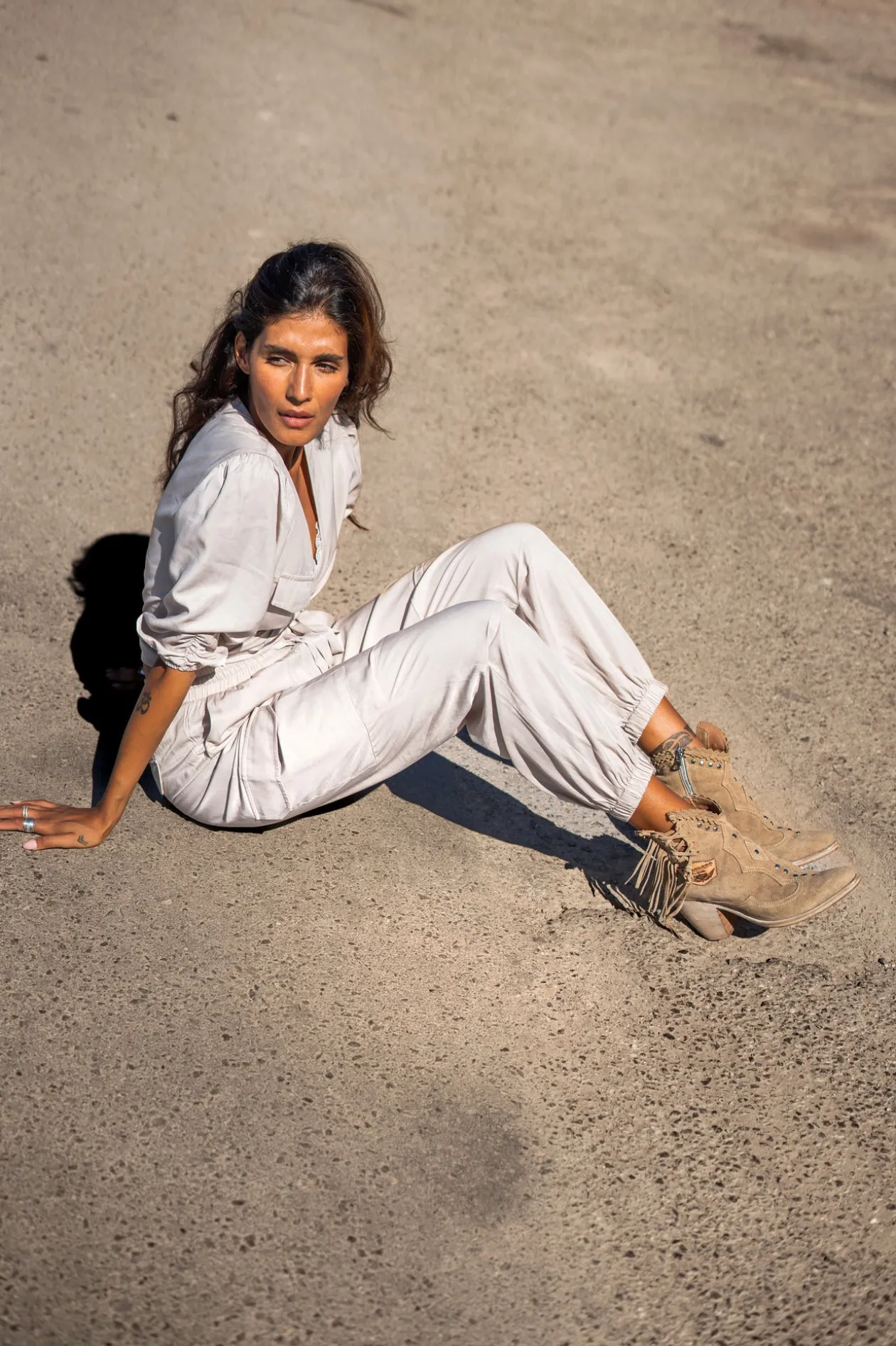 Alyssa wrap top Ecru