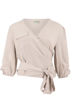Alyssa wrap top Ecru