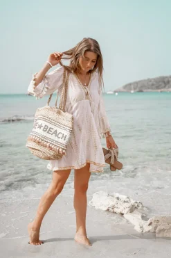 Beach Bag Love & Beach Gold/Aqua