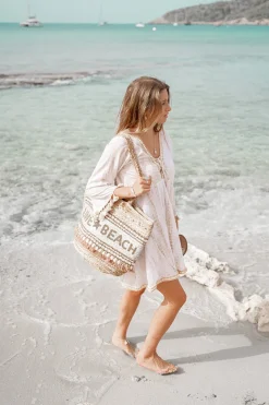 Beach Bag Love & Beach Gold/Aqua