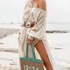 Beach Bag Seashell Ibiza Aqua