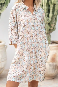 Blouse Aletta Flower Sand