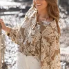 Blouse Briso Baroque Taupe print