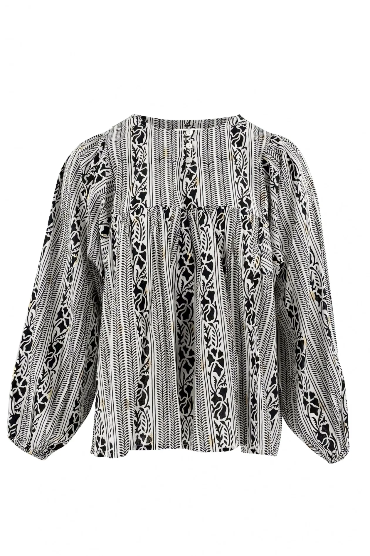 Blouse Corazon Print Black
