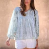Blouse Corazon Print Stone Blue