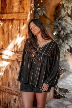 Blouse Gigi Stripe Black