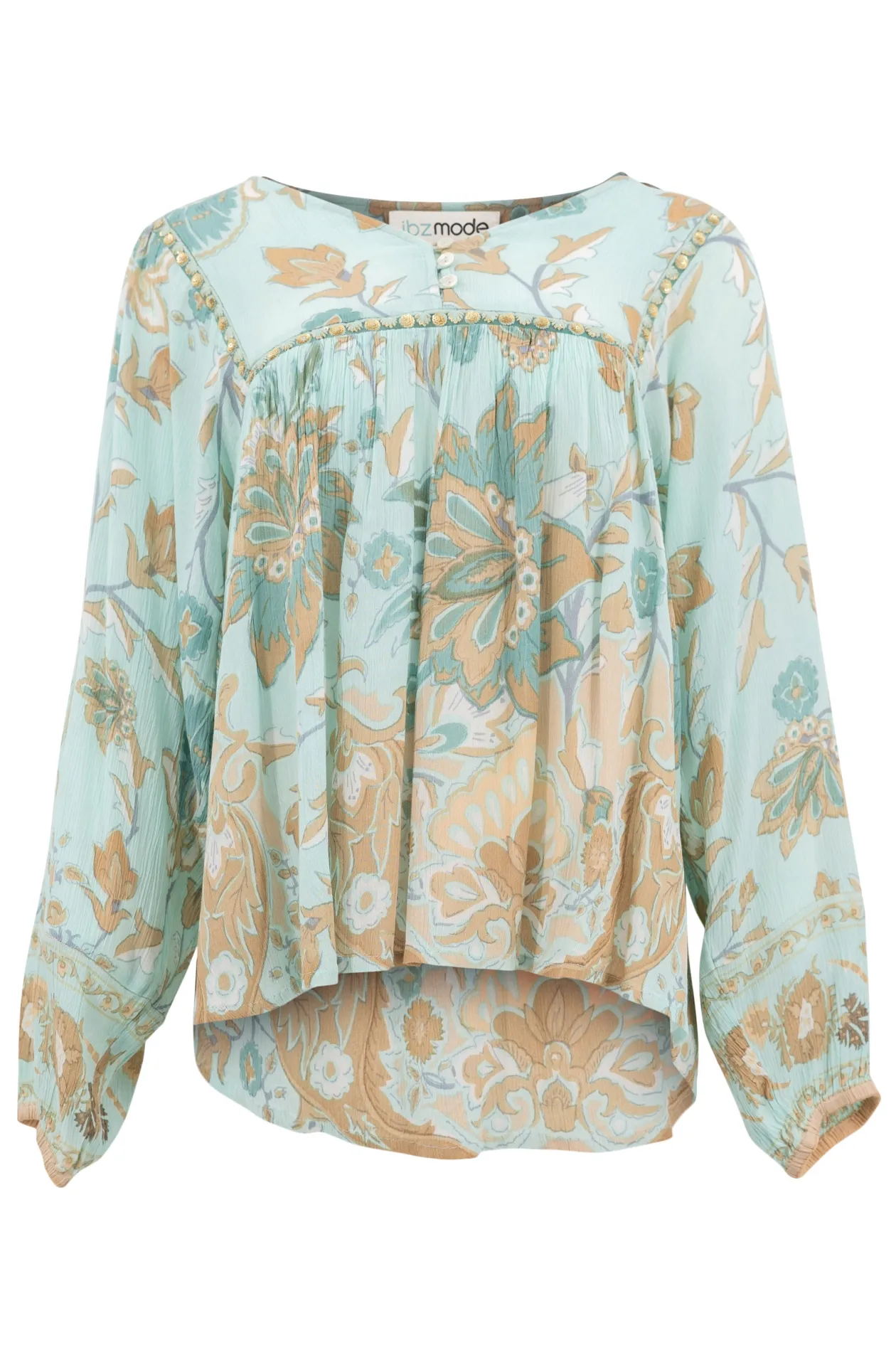 Blouse Kiki Flower Aqua