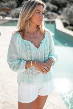 Blouse Lace Mint