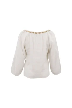 Blouse Leaf White