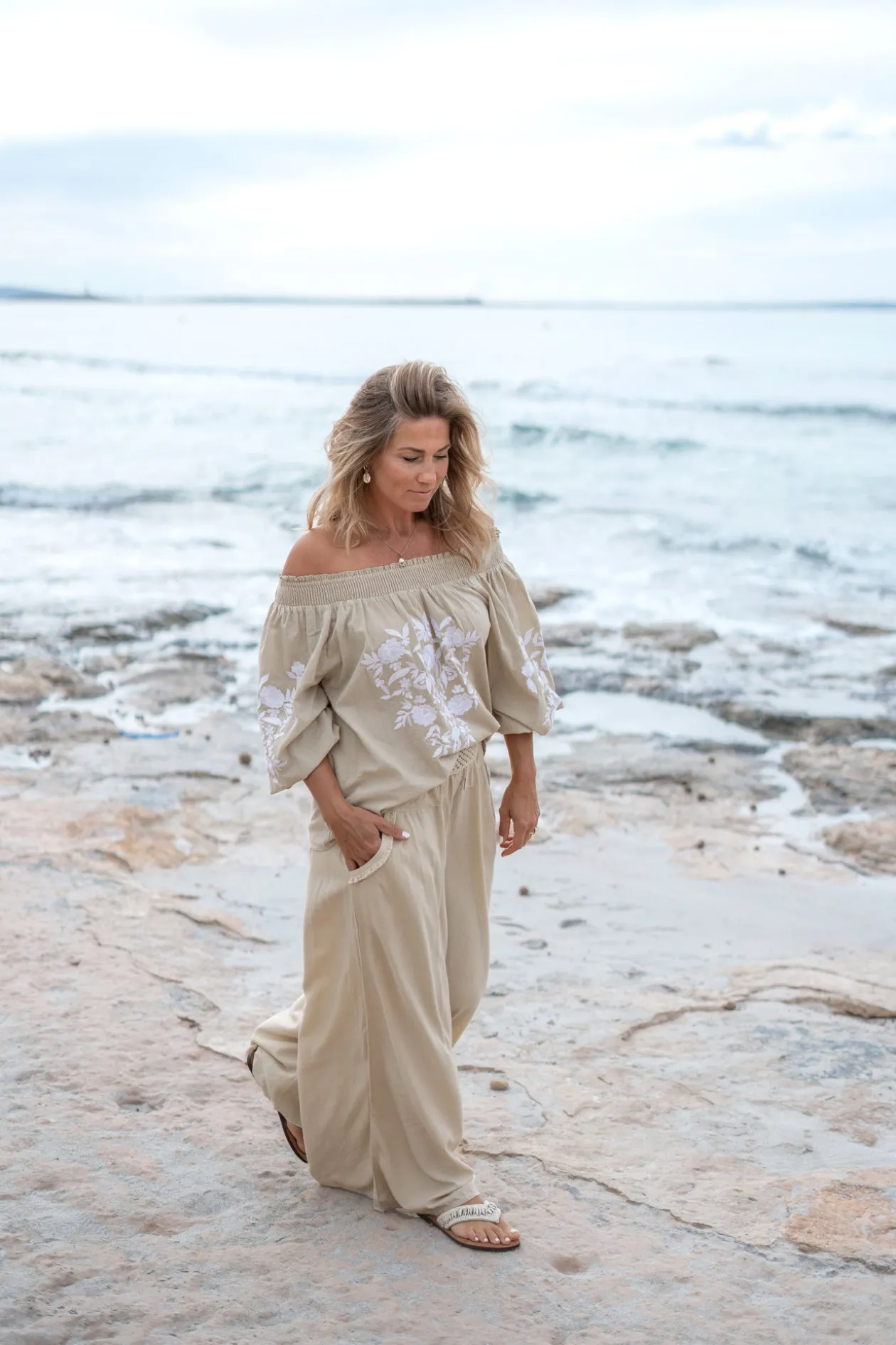 Blouse Selena Bordado Sand