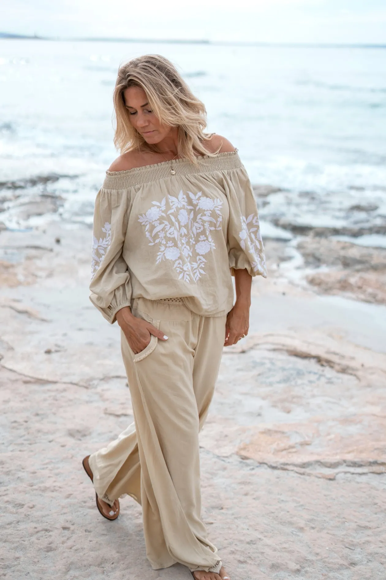 Blouse Selena Bordado Sand