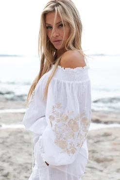 Blouse Selena Bordado White