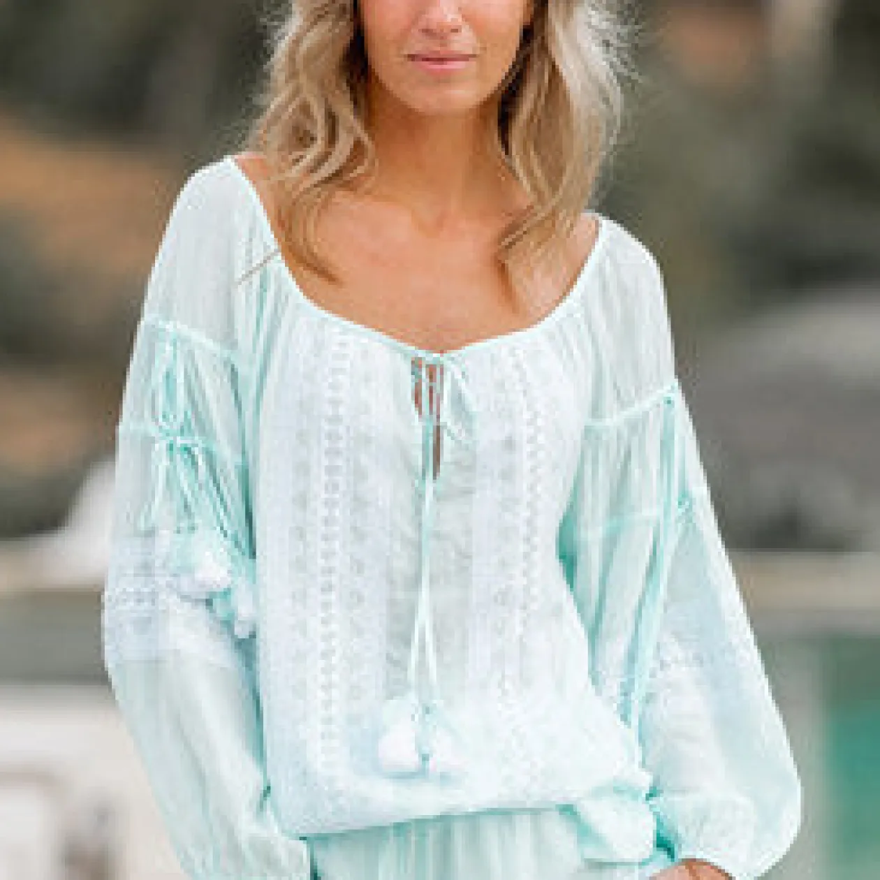 Blouse Tassel Mint