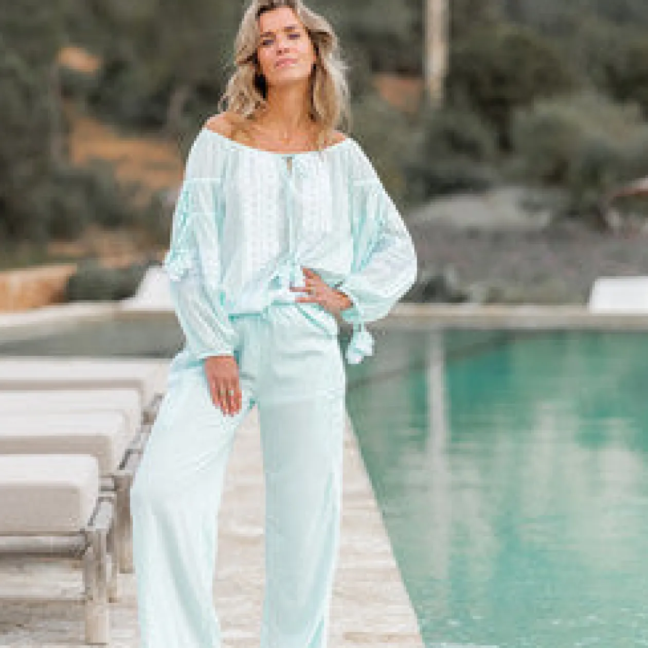 Blouse Tassel Mint