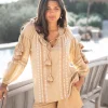 Blouse Tassel Riqueza Light Taupe