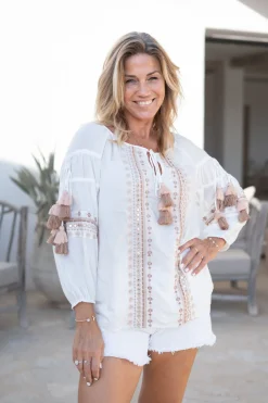 Blouse Tassel Riqueza White