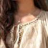 Blouse Yira Cuadros Sand