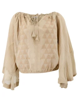 Blouse Yira Cuadros Sand