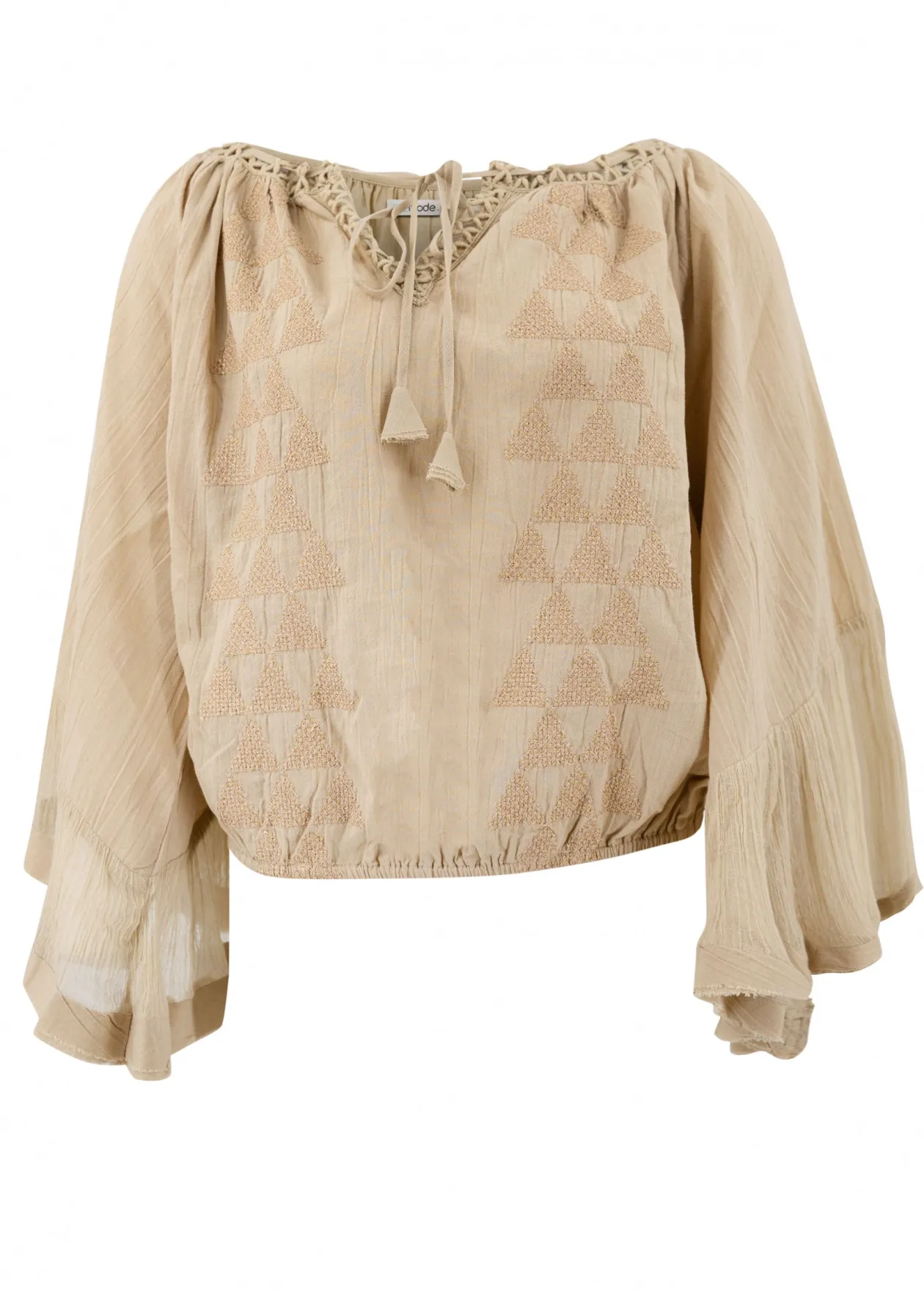 Blouse Yira Cuadros Sand