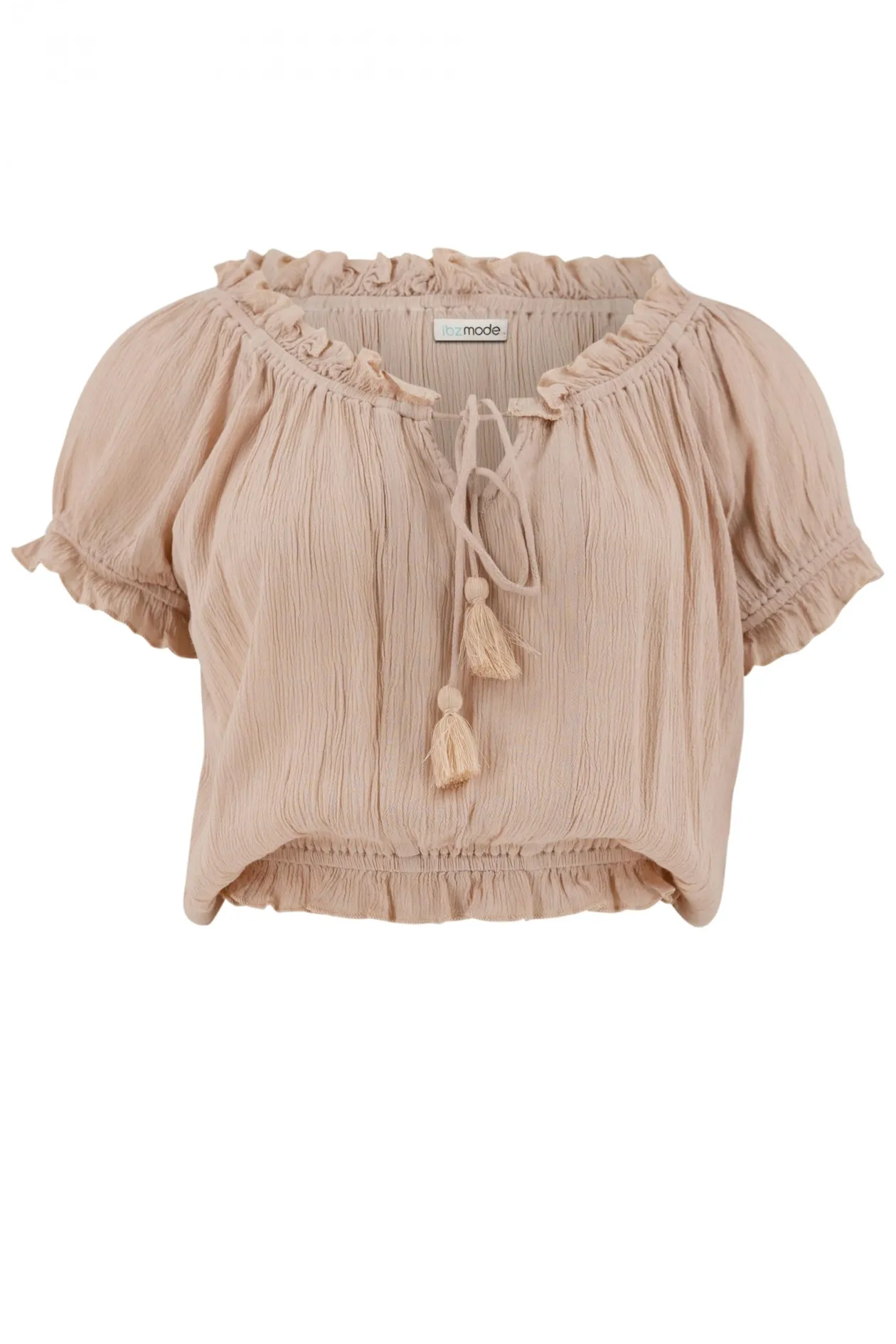 Crop Top Rabel Flower Light Taupe