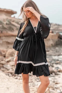 De Tunic Isabella Crochet Black