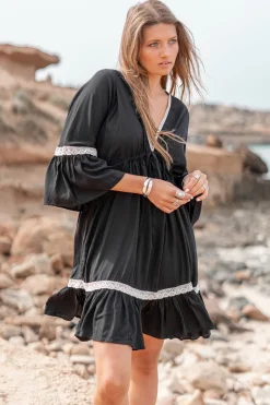 De Tunic Isabella Crochet Black