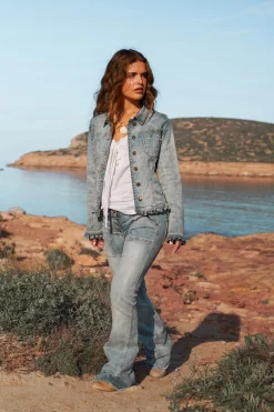 Denim Jeans - Flared - Ruffled