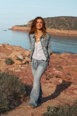 Denim Jeans - Flared - Ruffled