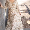 Dress Gloria Baroque Taupe print