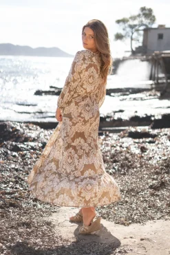 Dress Gloria Baroque Taupe print