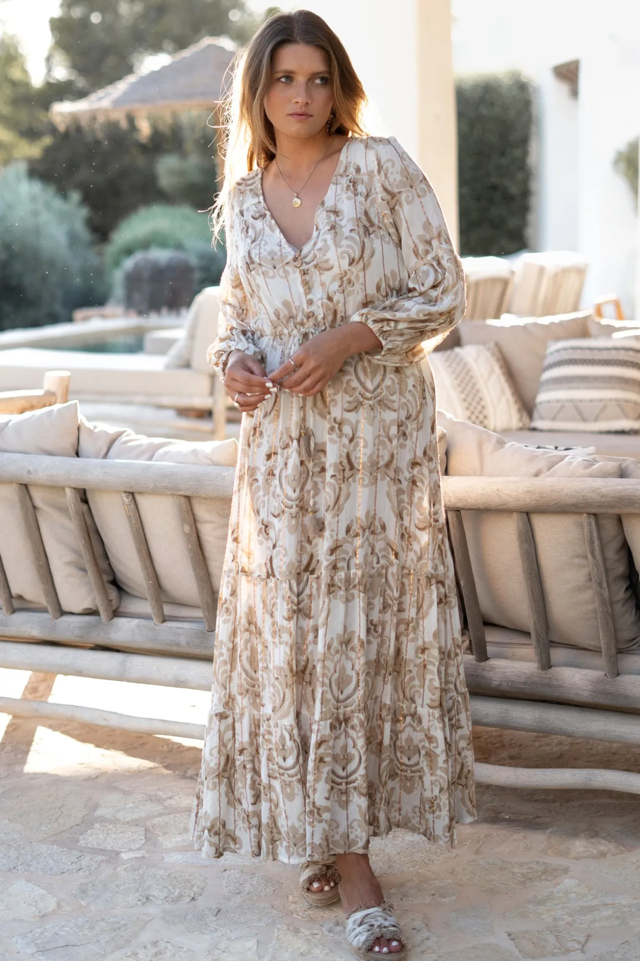 Dress Gloria Baroque White Print