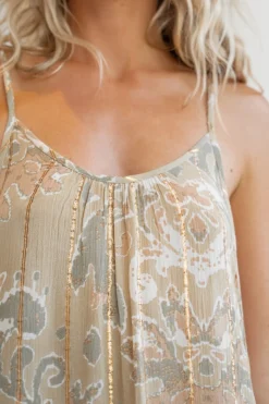 Dress Madia Barok Khaki