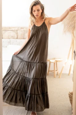 Dress Madia Boho Dark Taupe