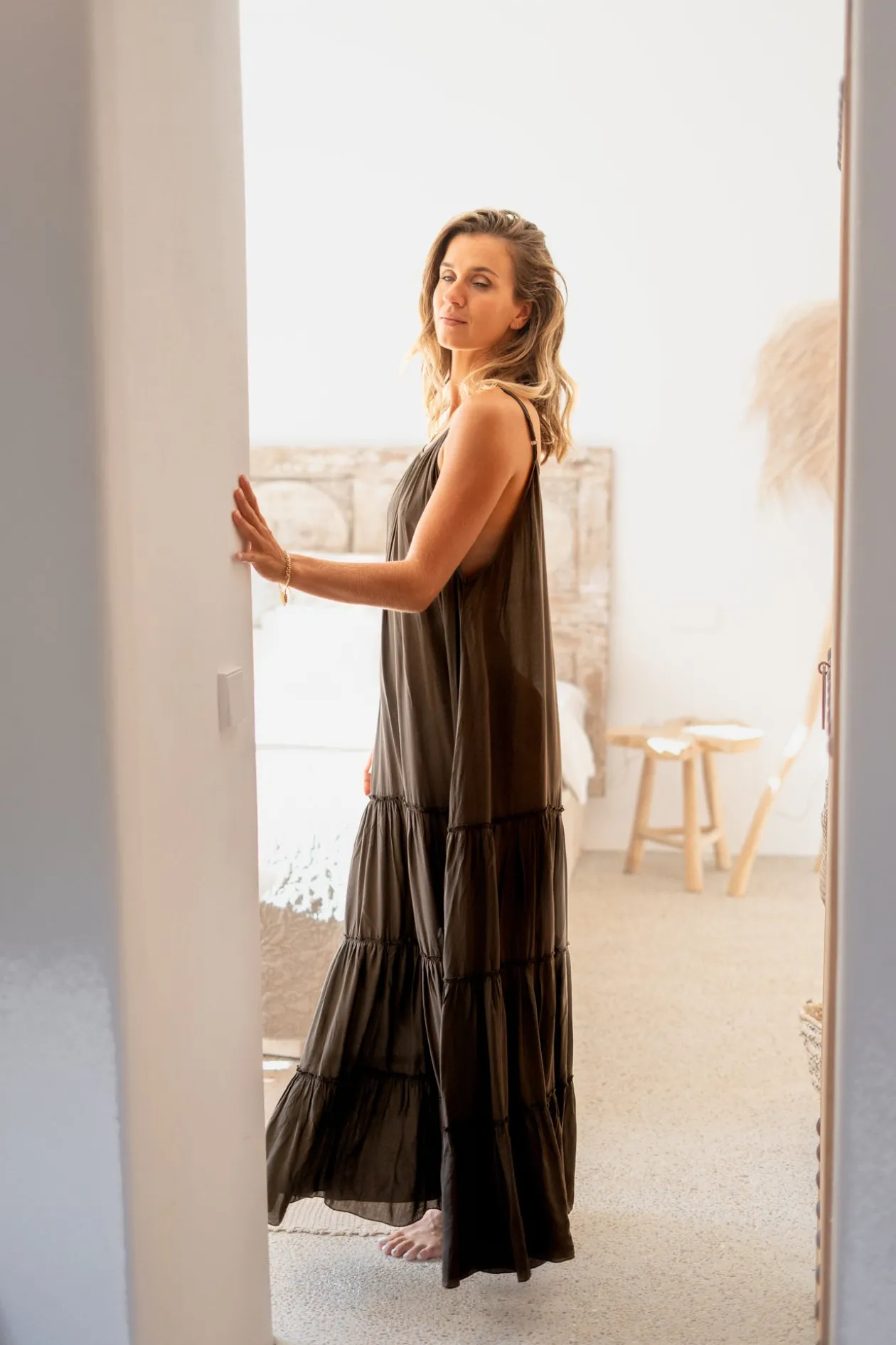 Dress Madia Boho Dark Taupe