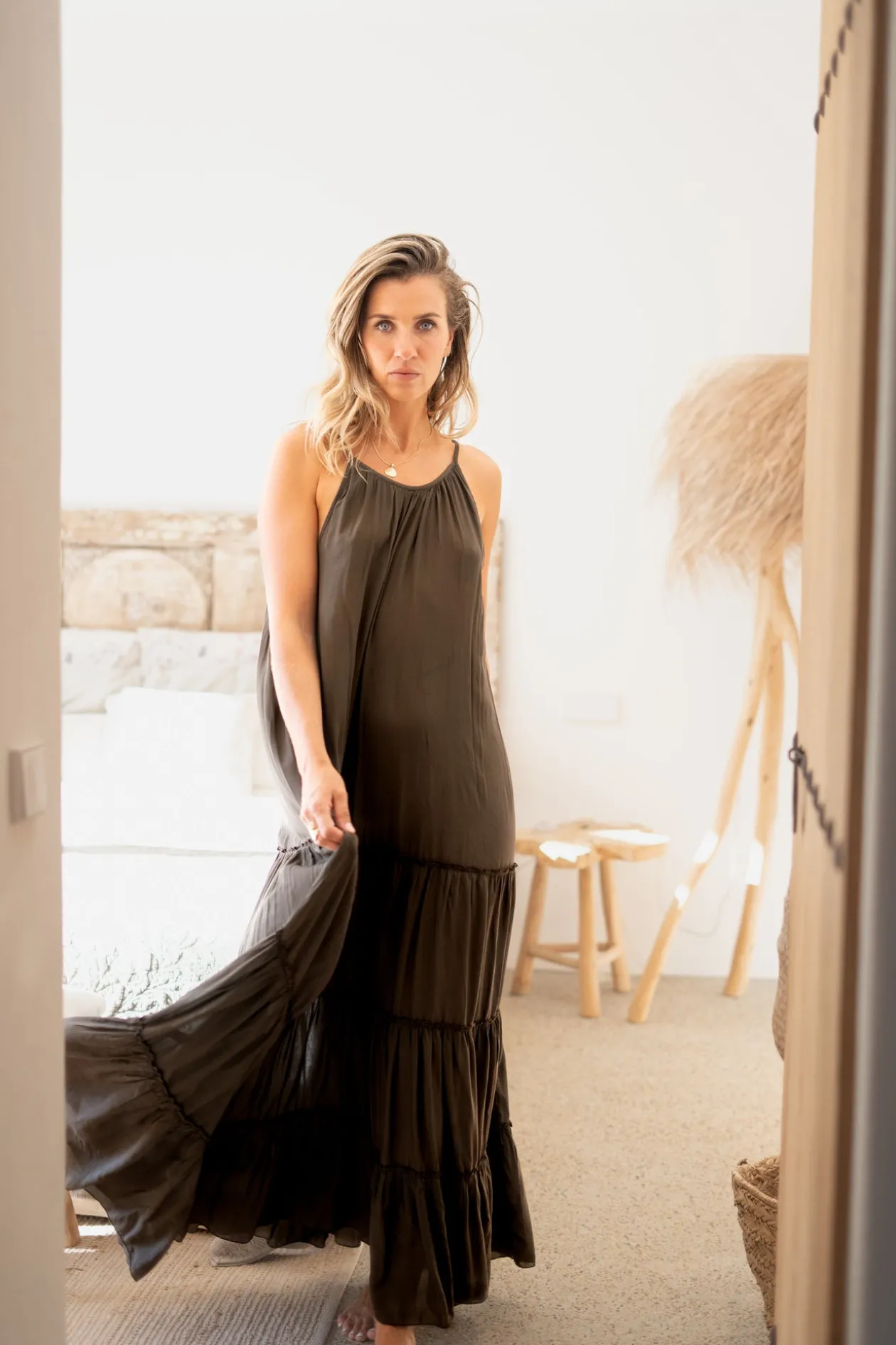Dress Madia Boho Dark Taupe