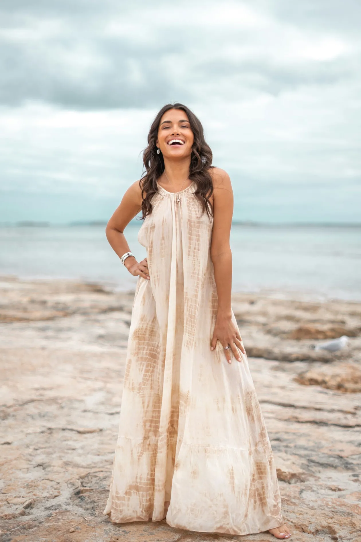 Dress Mina Tie Dye Taupe