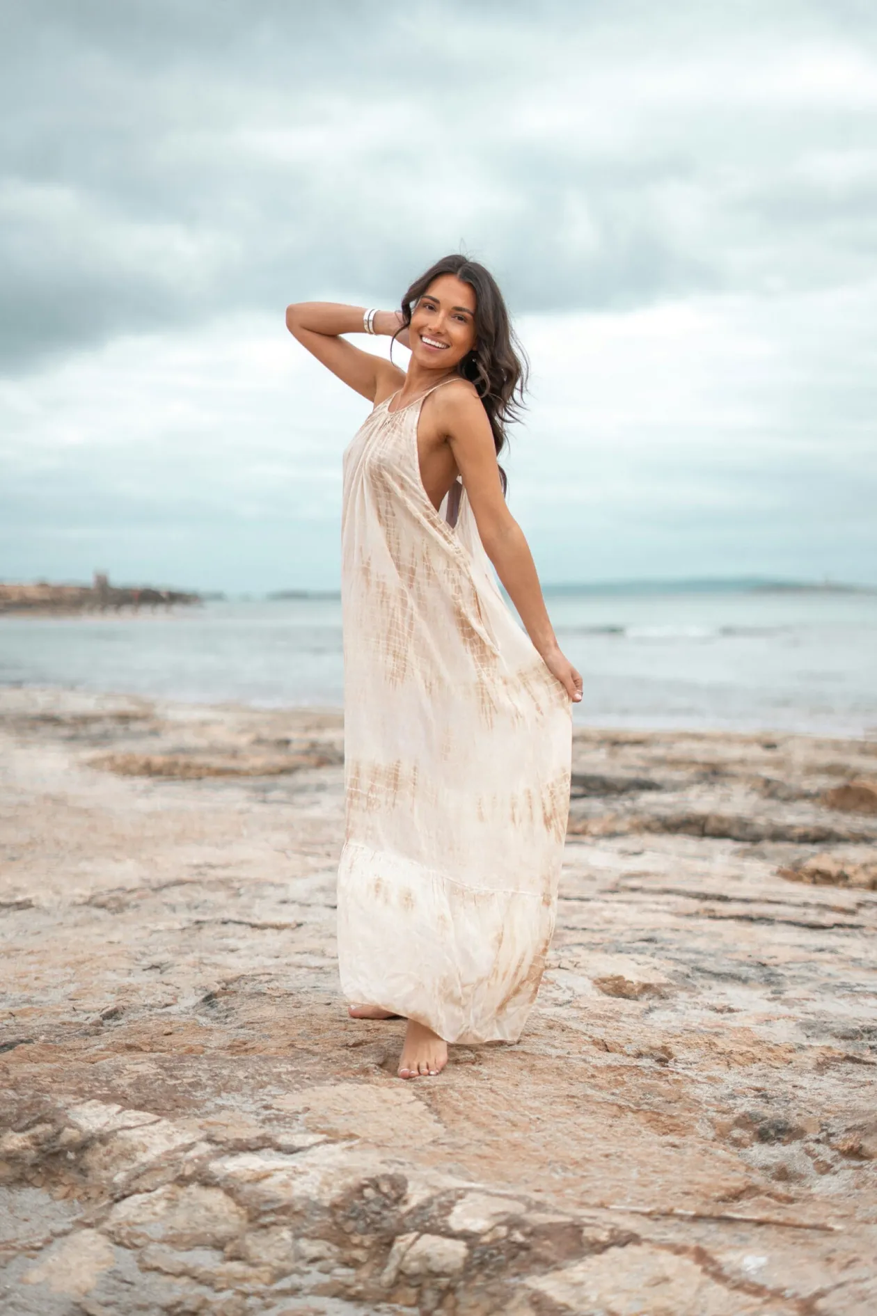 Dress Mina Tie Dye Taupe