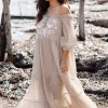Dress Peralta Bordado Light Taupe