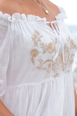 Dress Peralta Bordado White
