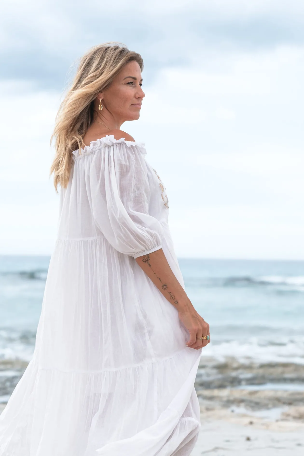 Dress Peralta Bordado White