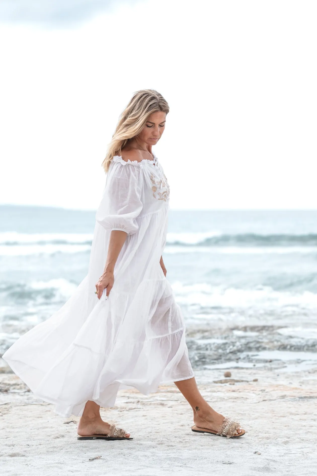 Dress Peralta Bordado White