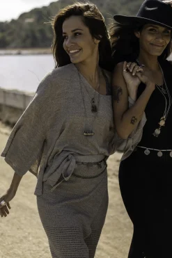 Eve Knitted Wrap Skirt Tender Taupe