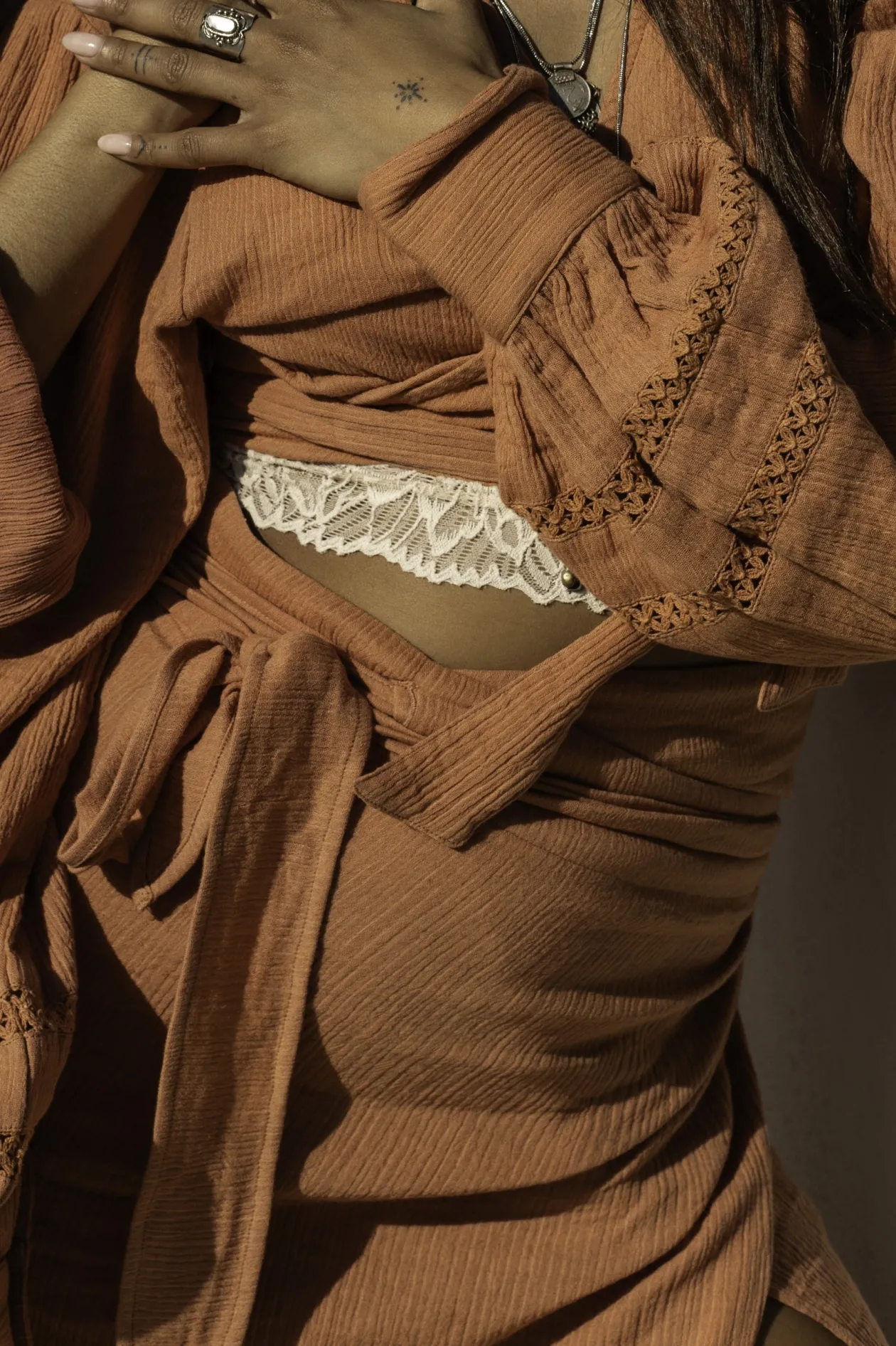 Evelin Wrap Skirt Terra