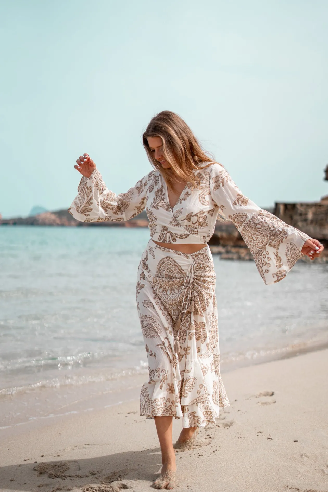 Flair Top Adella Taupe