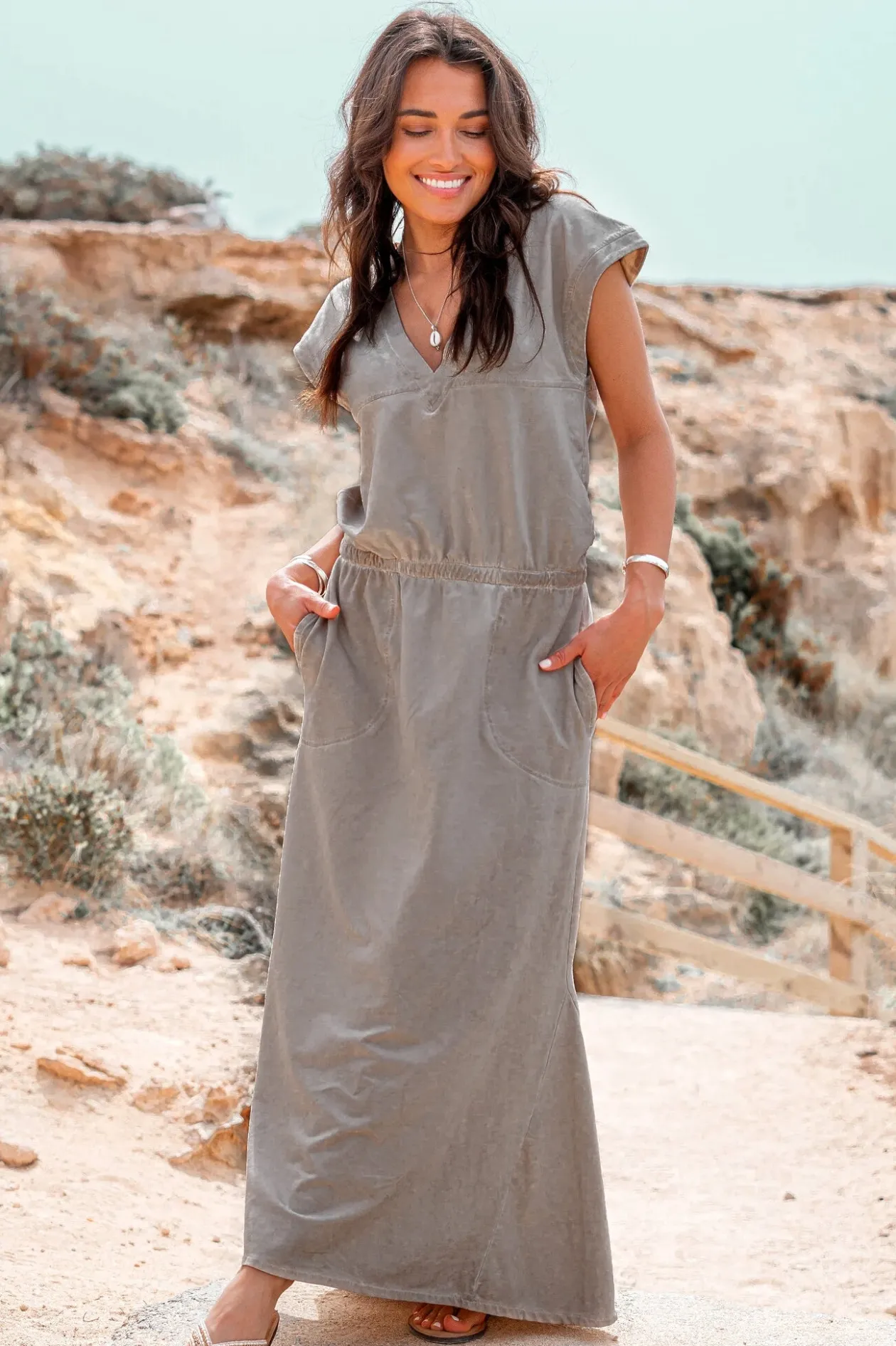 Flair Top Ioua Dark taupe