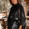 Flair Top Loua Black