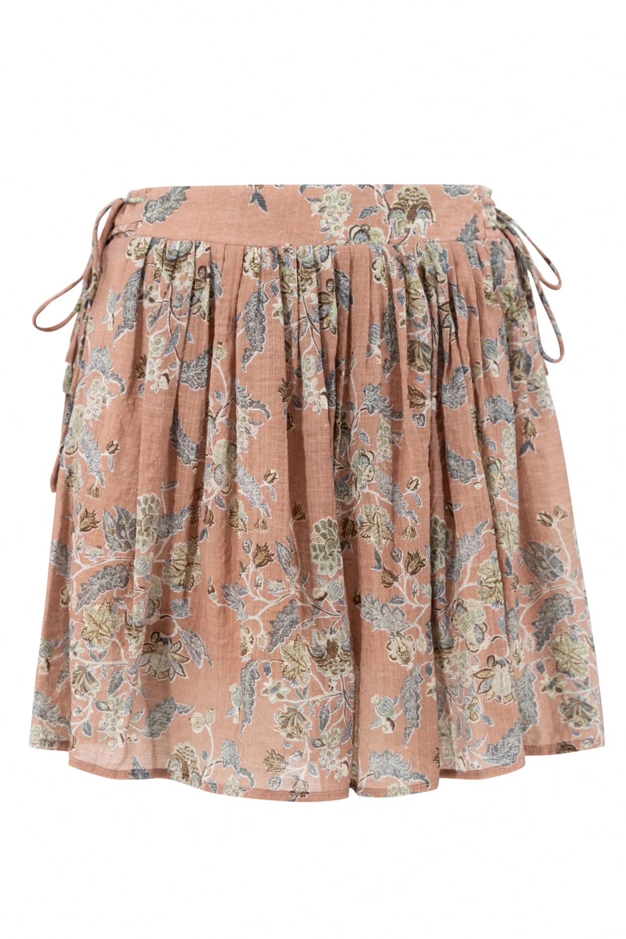 Flora Printed Skirt Multi Color Old Rose