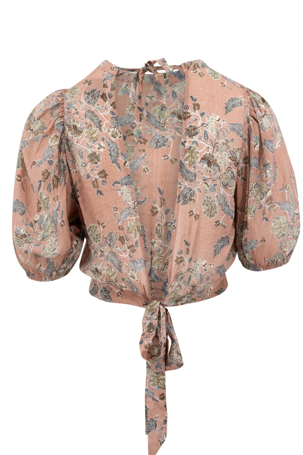 Flora Printed Top Multi Color Old Rose